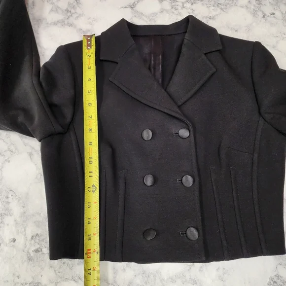 Dolce & Gabbana Double Breasted Cropped Blazer with Boning